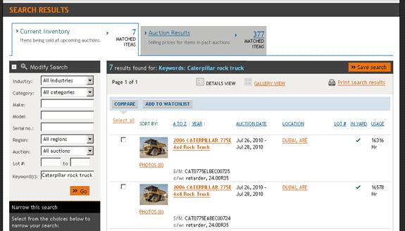 Review your search results