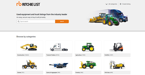 Ritchie List equipment & truck listings service Ritchie List equipment & truck listings service